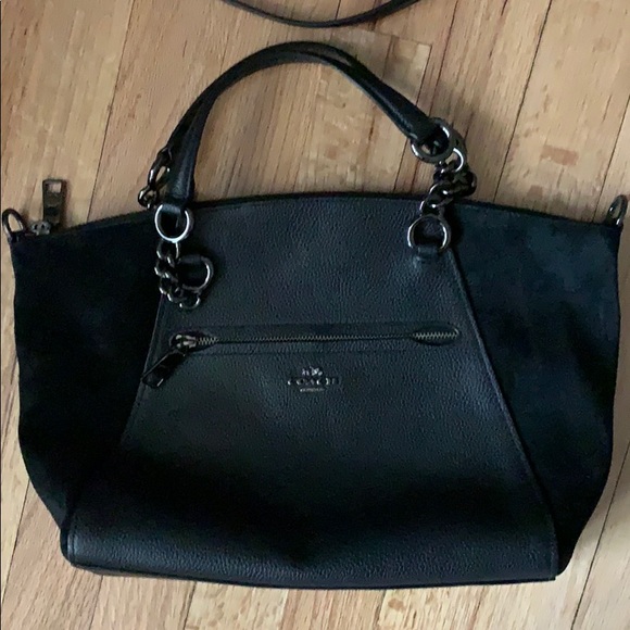 Coach Handbags - 🌺 COACH 1941 Prairie Satchel Suede & Pebbled Lthr